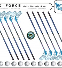Set MPS X-Force Blue (10 hokejok + 10 loptičiek)