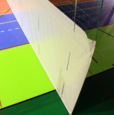 Deliaci záves "tkanina PVC + sieť"