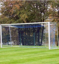 Futbalové bránky 5x2m s oválnym hliníkovým profilom, prenosné, montované kolíkmi do zeme