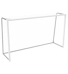 Slepé futbalové bránky 3,66 x 2,14 m, hlavný rám bránky - okrúhly profil fi 80 mm, so sklopnými oblúkmi 80 cm hlbokými hore a 100 cm dole