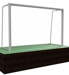Futbalové bránky 3x2 m, hliníkový profil 120x100 mm