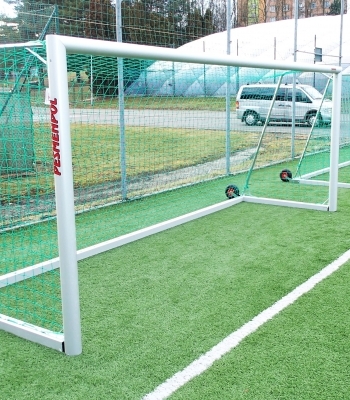 Prenosná futbalová bránka 7,32x2,44 m, hliníkový hlavný rám - oválny