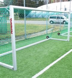 Prenosná futbalová bránka 7,32x2,44 m, hliníkový hlavný rám - oválny
