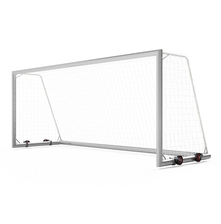 Prenosná futbalová bránka 5 x 2 m s kolieskami, hliníkový rám - profil 120x100 mm