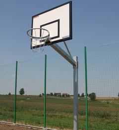 Basketbalová konštrukcia jednostĺpová, s ramenom 1,2 m, pre veľkosť dosky 90x120cm