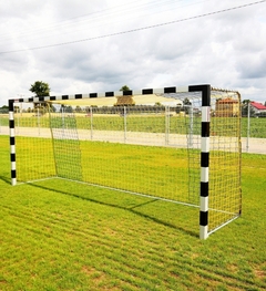 Futbalové bránky 5x2 m, profil 80x80 mm, hliníkové so skladacími ramenami
