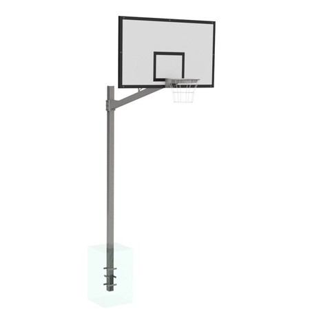 Basketbalová konštrukcia jednostĺpová Strong s ramenom 1,4 m, pre veľkosť tabule 105x180cm alebo 90x120 cm, namontovaná napevno